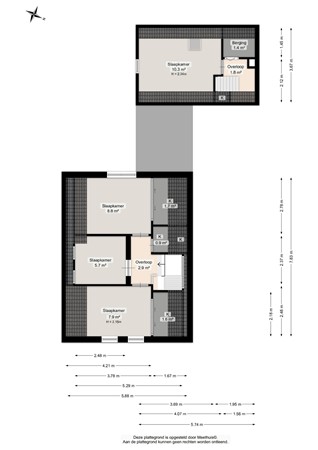 Floorplan - Hoornweg 21, 9363 ED Marum